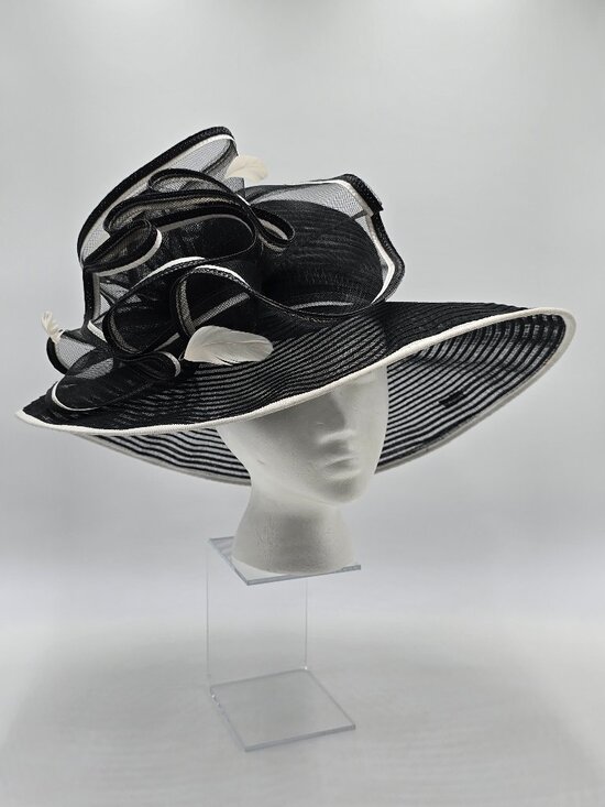 Giovannio B&W Wide Mesh Brim Hat main image 13